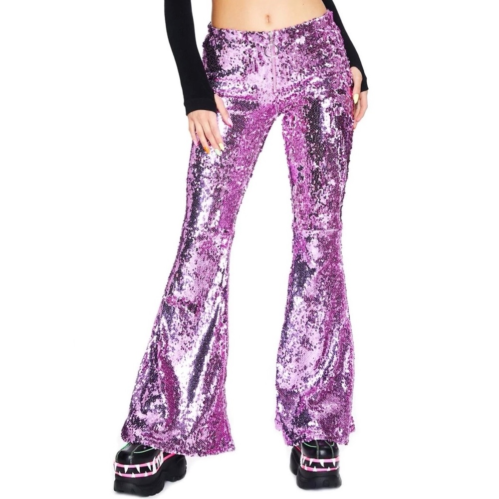 NWT SEQUIN FLARE PANTS
